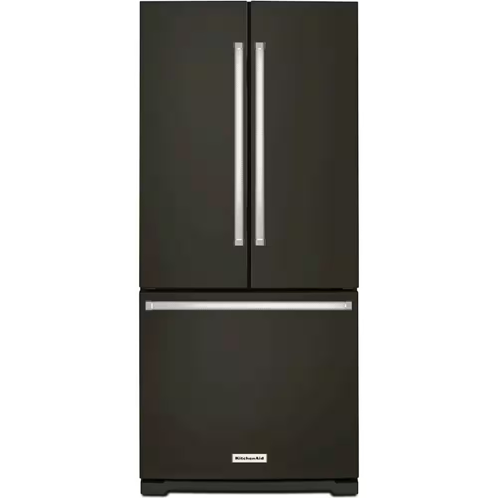 KitchenAid - 20 Cu. Ft. French Door Refrigerator - Black Stainless Steel | Best Buy U.S.