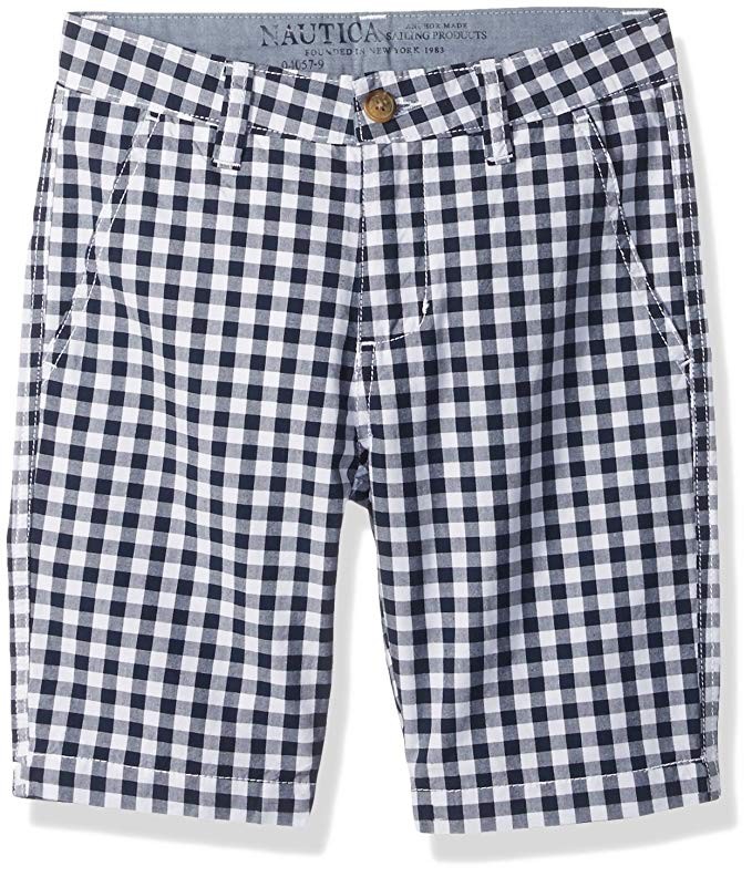 Nautica Boys' Solid Flat Front Short | Amazon (US)