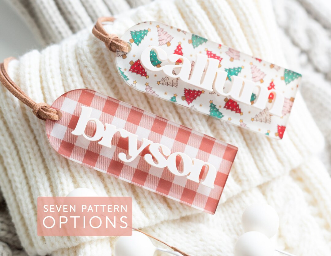 Christmas Stocking Tags Personalized Name Tag Christmas Decor - Etsy | Etsy (US)