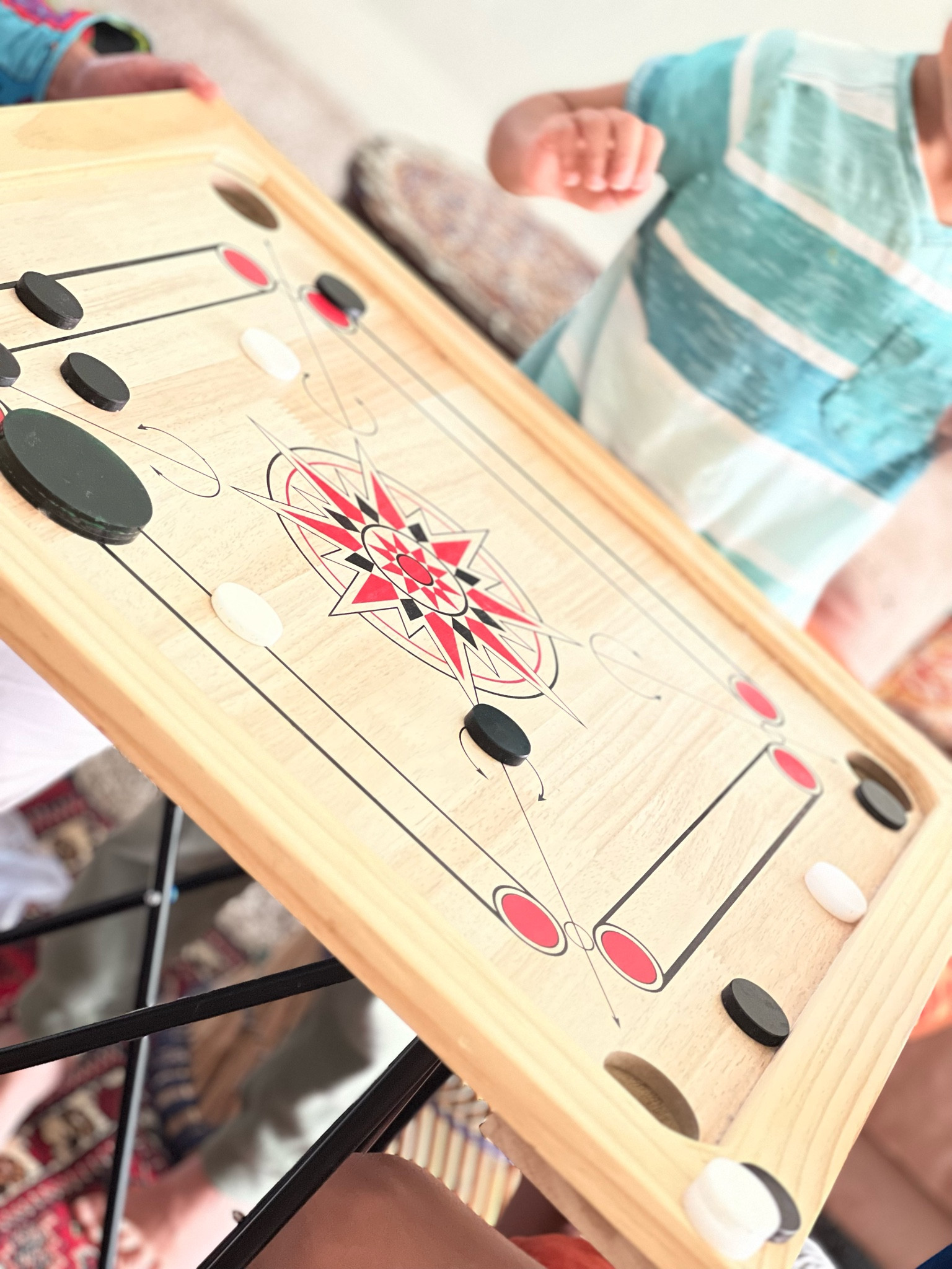 Carrom board! Long weekend at Nanni’s playing Carrom! Here’s the board at my moms house! Grew up playing this with my dad! ❤️

#LTKFind #LTKhome #LTKSeasonal