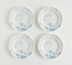 LoveShackFancy Rose Porcelain Appetizer Plates - Set of 4 | Pottery Barn (US)