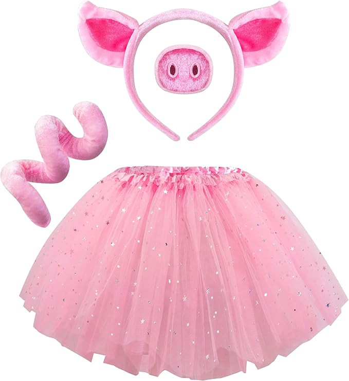 Spooktacular Creations Cat Pig Leopard Costume Set with Tutu, Animals Headband Collar and Tail,Co... | Amazon (US)