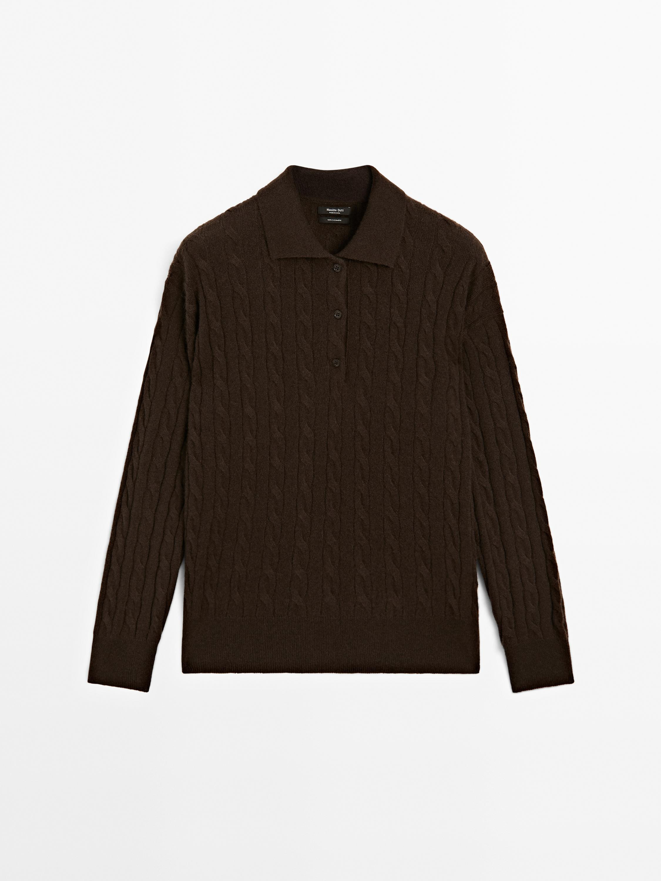 Pullover aus 100 % Kaschmir mit Polokragen | Massimo Dutti DE