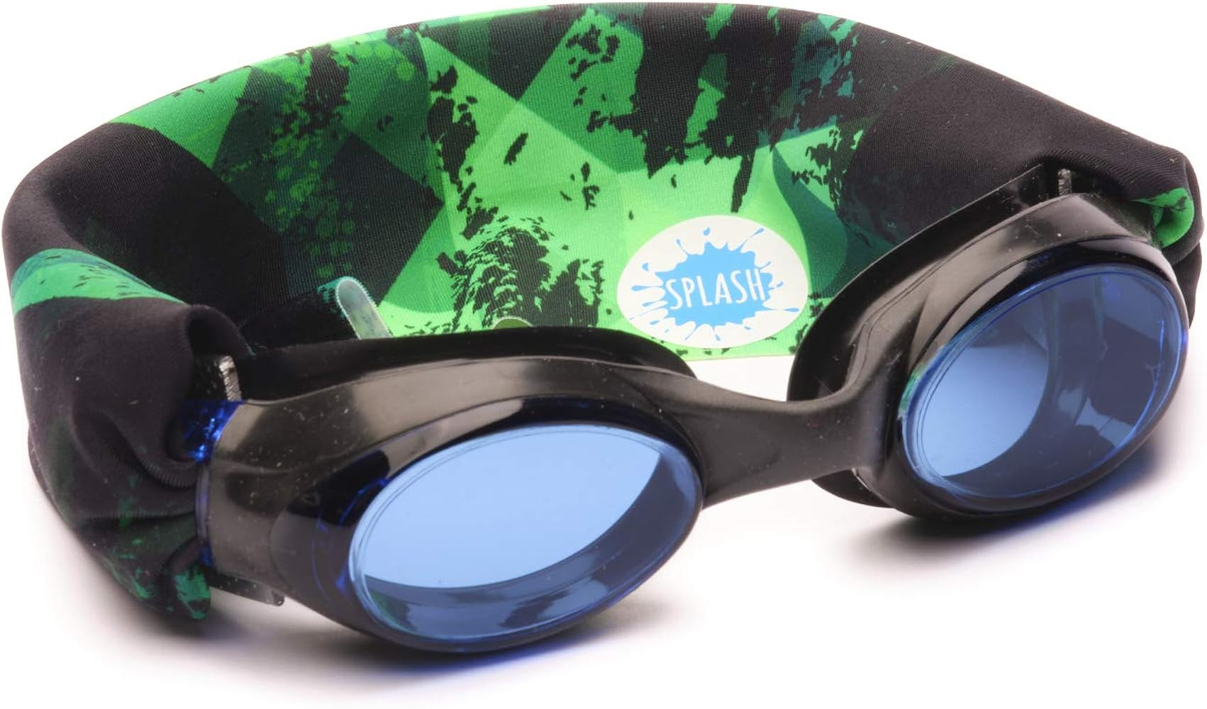 Splash Place SWIM GOGGLES with Fabric Strap - Adult & Kids Swim Goggles - BLUES & GREENS | Amazon (US)