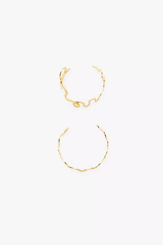 PACK OF 2 SNAKESKIN PRINT BRACELETS | Zara UK