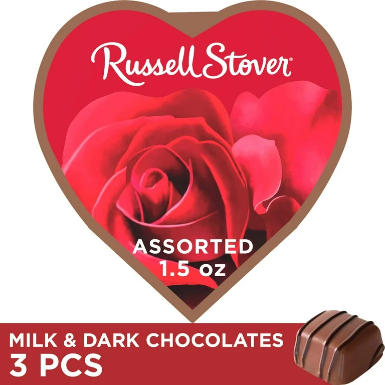 Russell Stover Valentine's Day Red Photo Heart Chocolate Candy Gift Box, 1.5 oz. | Walmart (US)