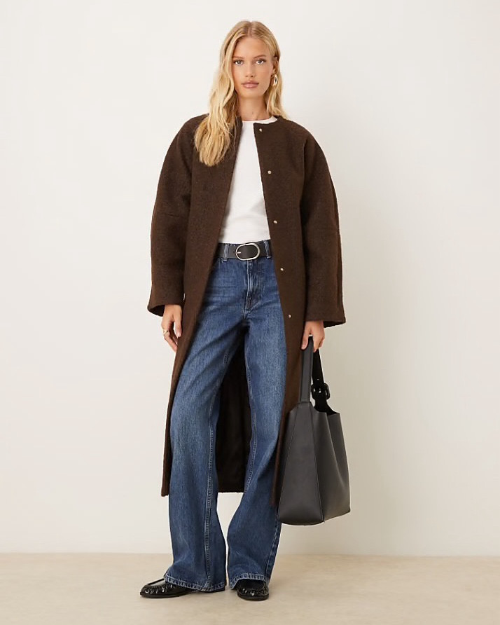 This ASOS Design collarless boucle coat is exactly what you need to stay chic and warm this season 🤎

Longline coat, brown coat, long coat outfit, fall outfit ideas, autumn outfit, smart casual outfit, teacher outfit 

#LTKStyleTip #LTKWorkwear