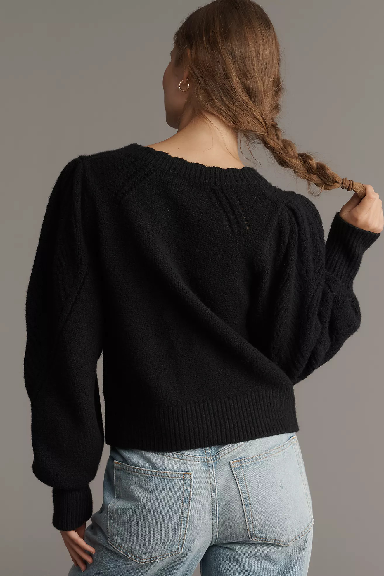 By Anthropologie Pointelle Scalloped Cardigan Sweater | Anthropologie (US)