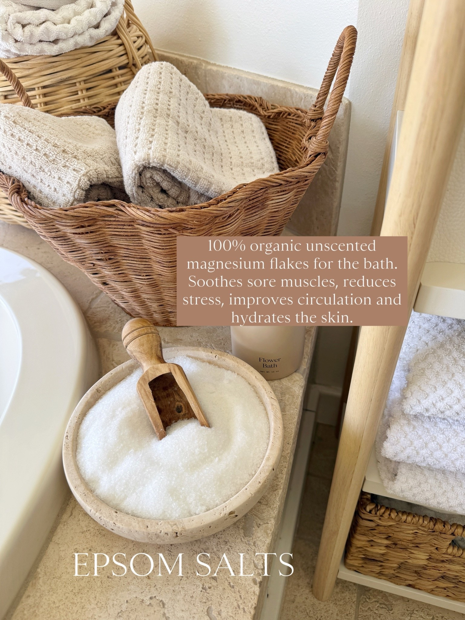 🛁 Epsom Salts – Magnesium-rich soak that relaxes muscles, eases stress, and supports detox. Bath ritual essential.

Clean non-toxic beauty
Bathroom

#LTKBeauty #LTKselfcare