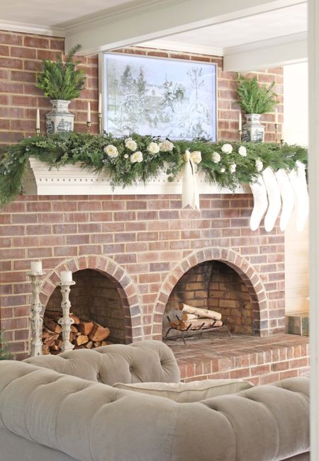 An elegant holiday mantel 🌿

#LTKSeasonal #LTKhome #LTKHoliday