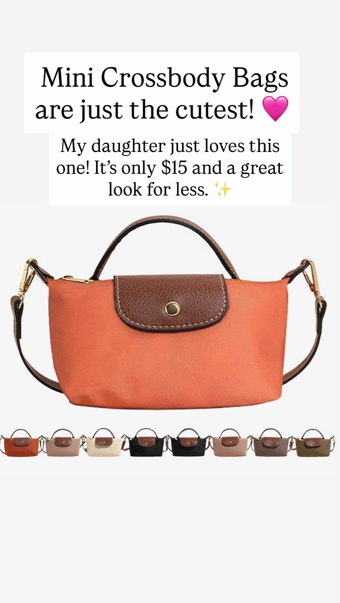 Mini crossbody bag is only $15

#LTKootd