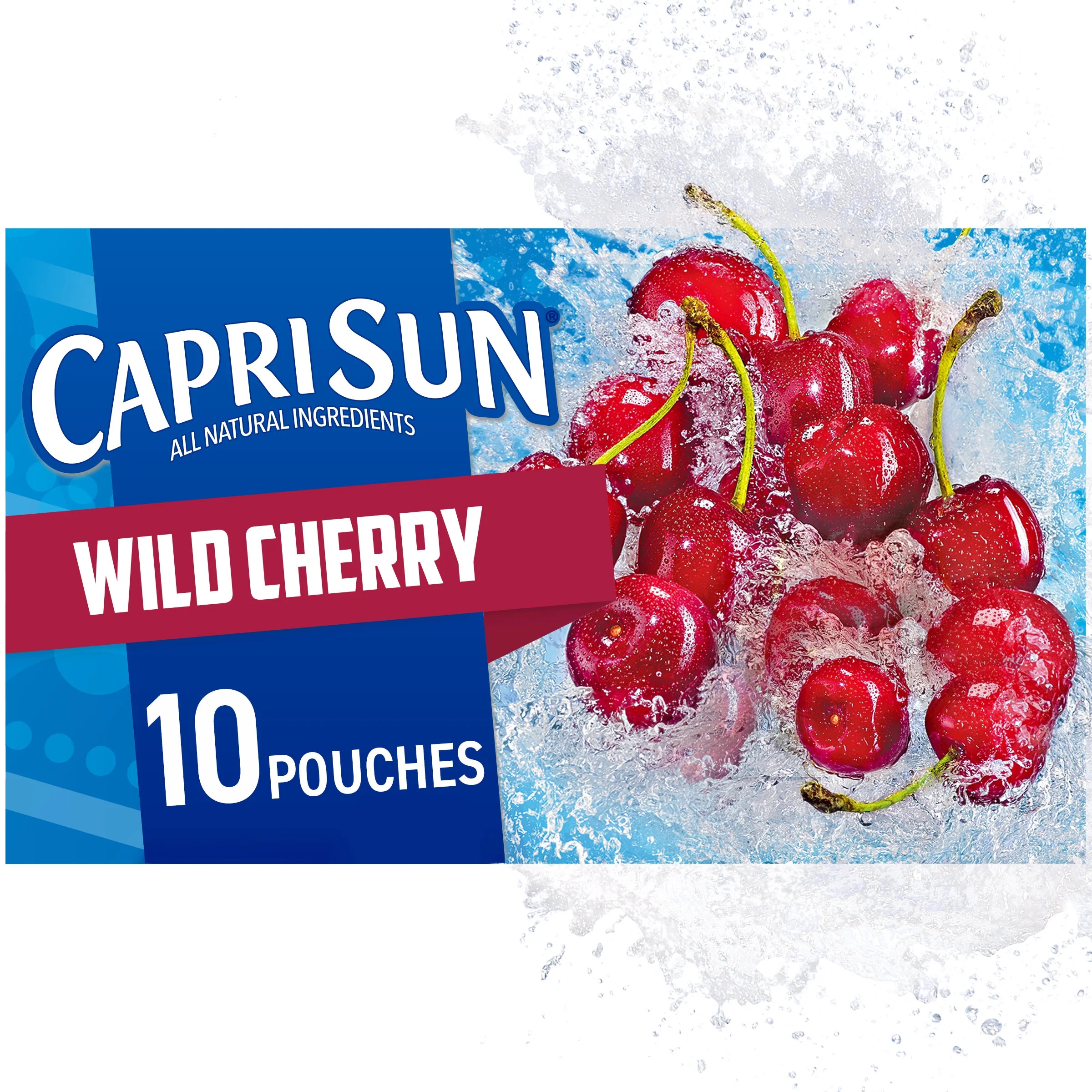 Capri Sun Wild Cherry Naturally Flavored Juice Drink Blend, 10 ct Box, 6 fl oz Pouches - Walmart.... | Walmart (US)