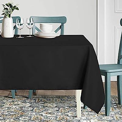 sancua Rectangle Tablecloth - 60 x 84 Inch - Stain and Wrinkle Resistant Washable Polyester Table... | Amazon (US)
