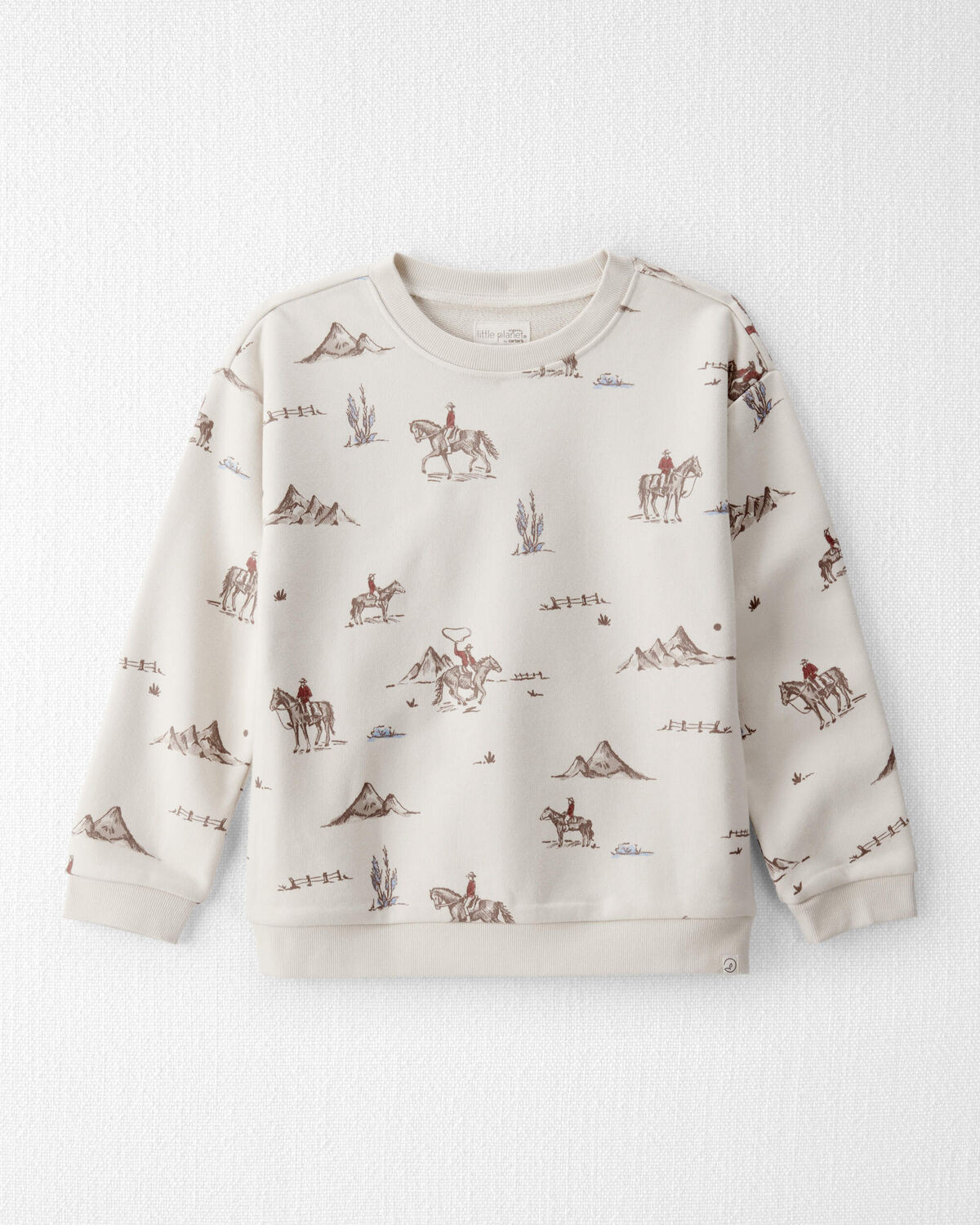 Kid French Terry Sweatshirt Made with Organic Cotton in Western Rodeo Print | Carter's Inc