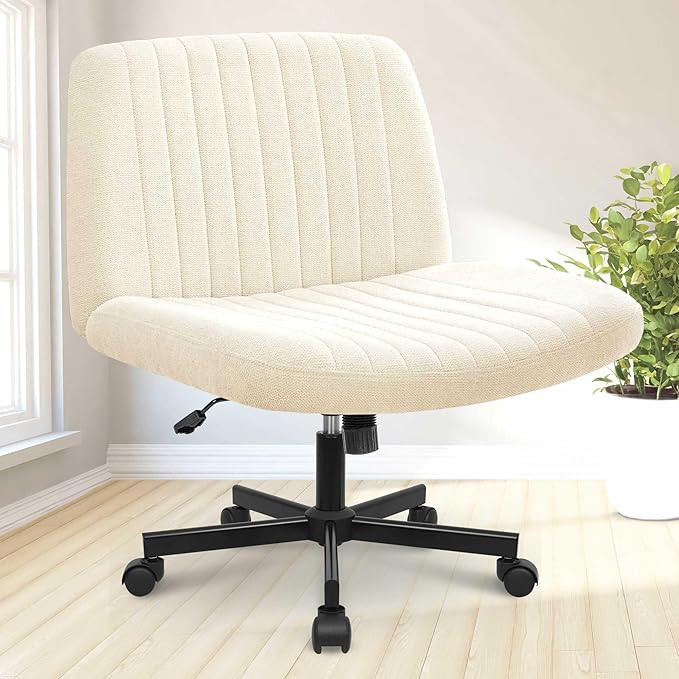 NEO CHAIR Criss Cross Chair with Wheels Home Office Cross Legged Armless Chairs Ergonomic Adjusta... | Amazon (US)