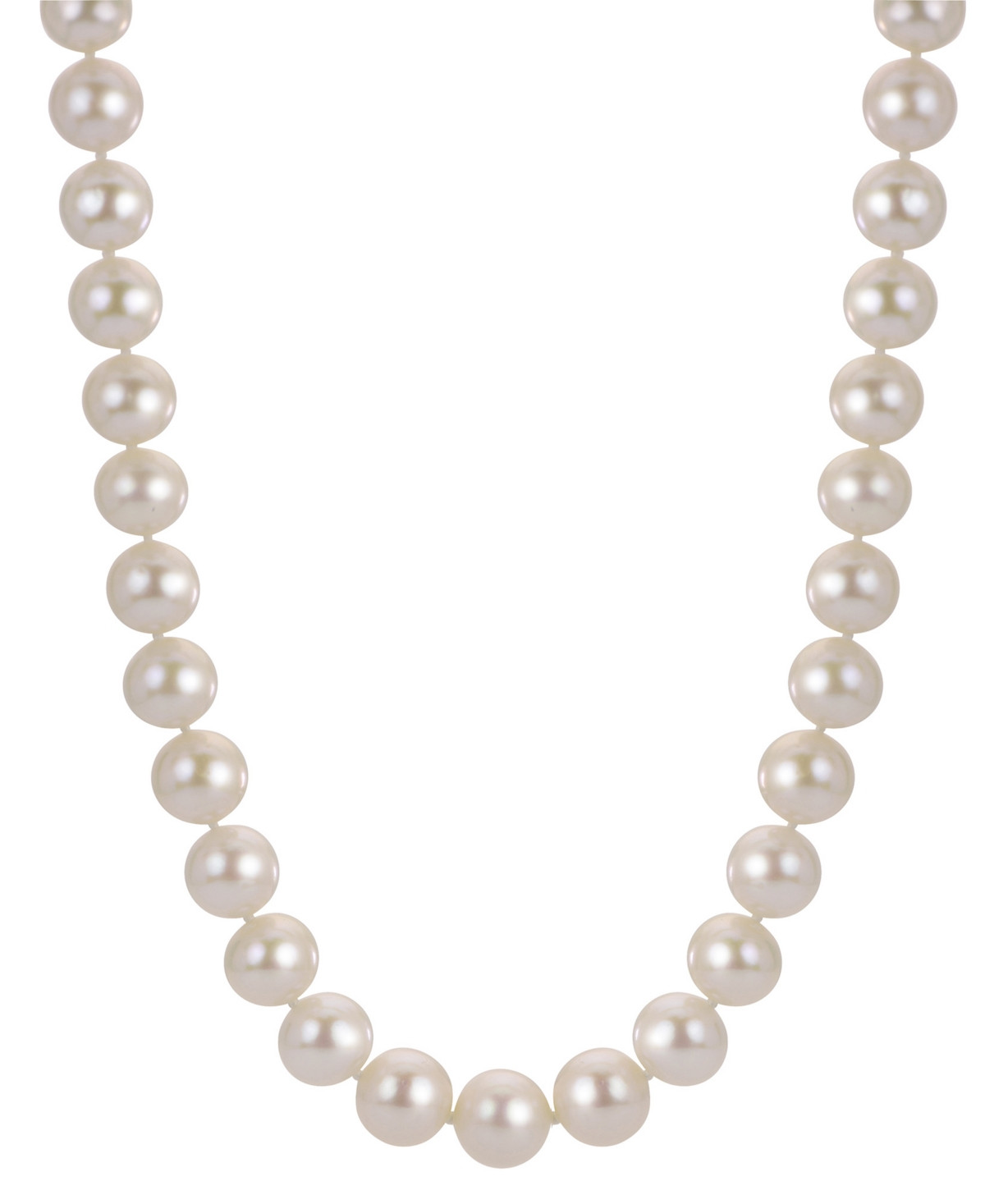 Macy's Cultured Freshwater Pearl (9-11mm) 20" Strand Necklace in 14k Yellow Gold - White | Macy's