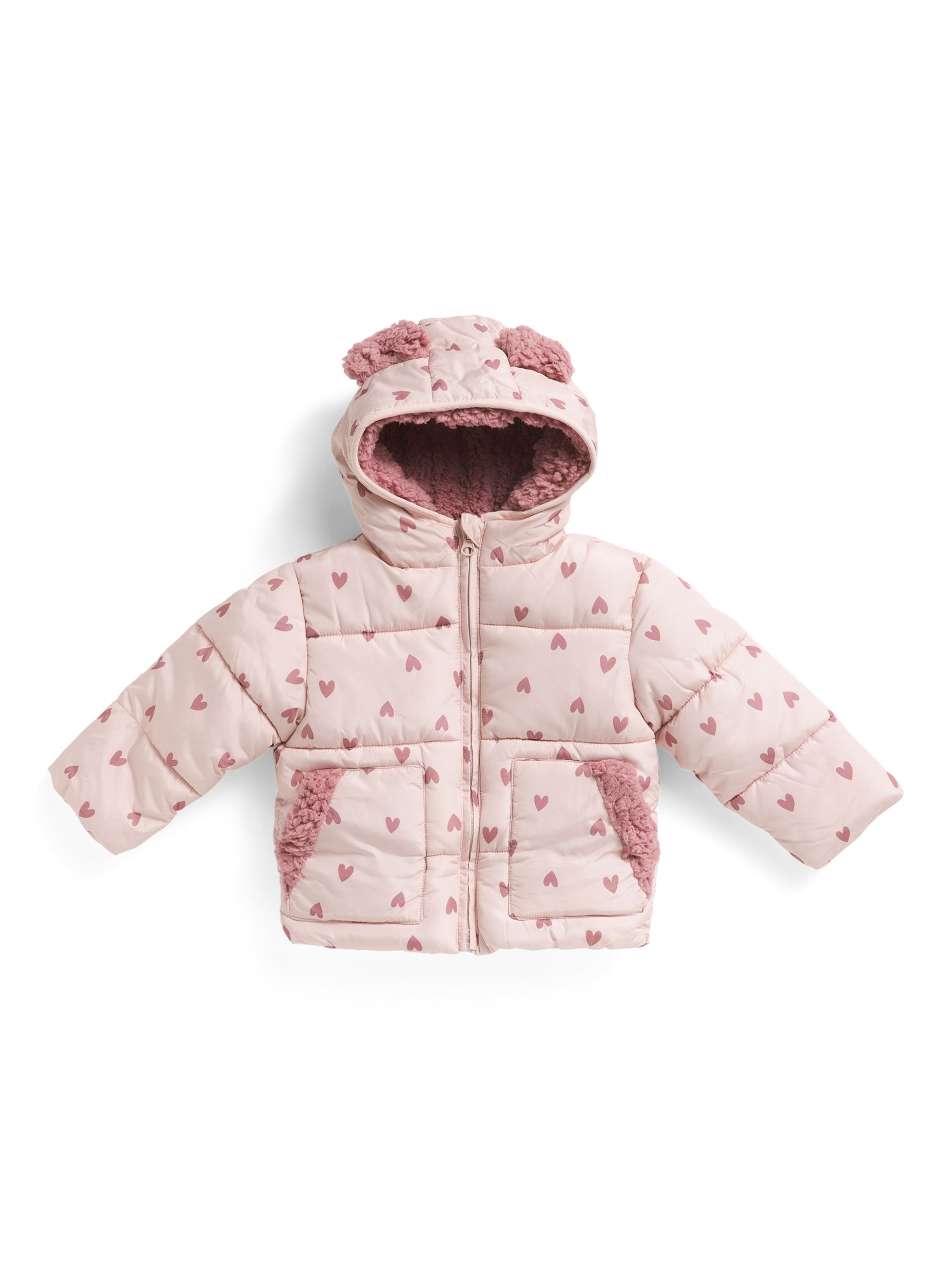 Infant Girl Hooded Puffer With Ears | Clothing | Marshalls | Marshalls