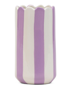 8in Striped Ceramic Decorative Vase | Home | Marshalls | Marshalls