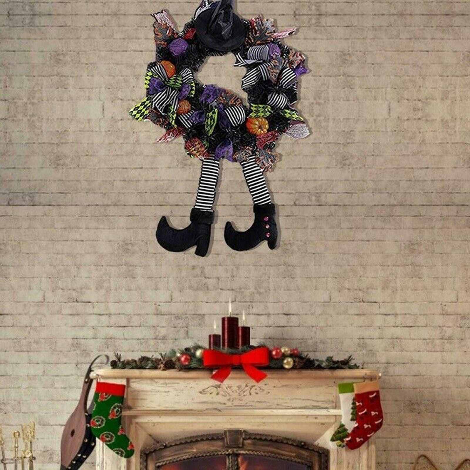 Front Door Wall Wreath Decoration Witch Garland Halloween Decorations for Outdoor | Walmart (US)
