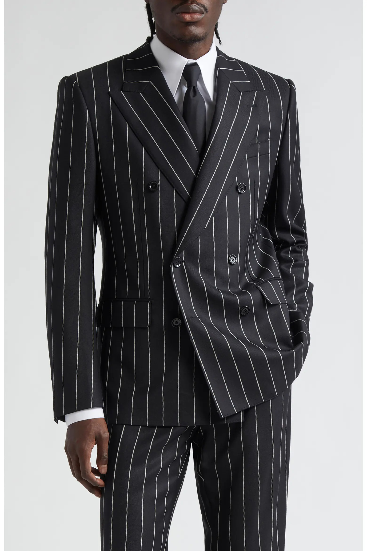 Dolce&Gabbana Sicilia Fit Pinstripe Double Breasted Wool Blazer (Men) | Nordstrom | Nordstrom