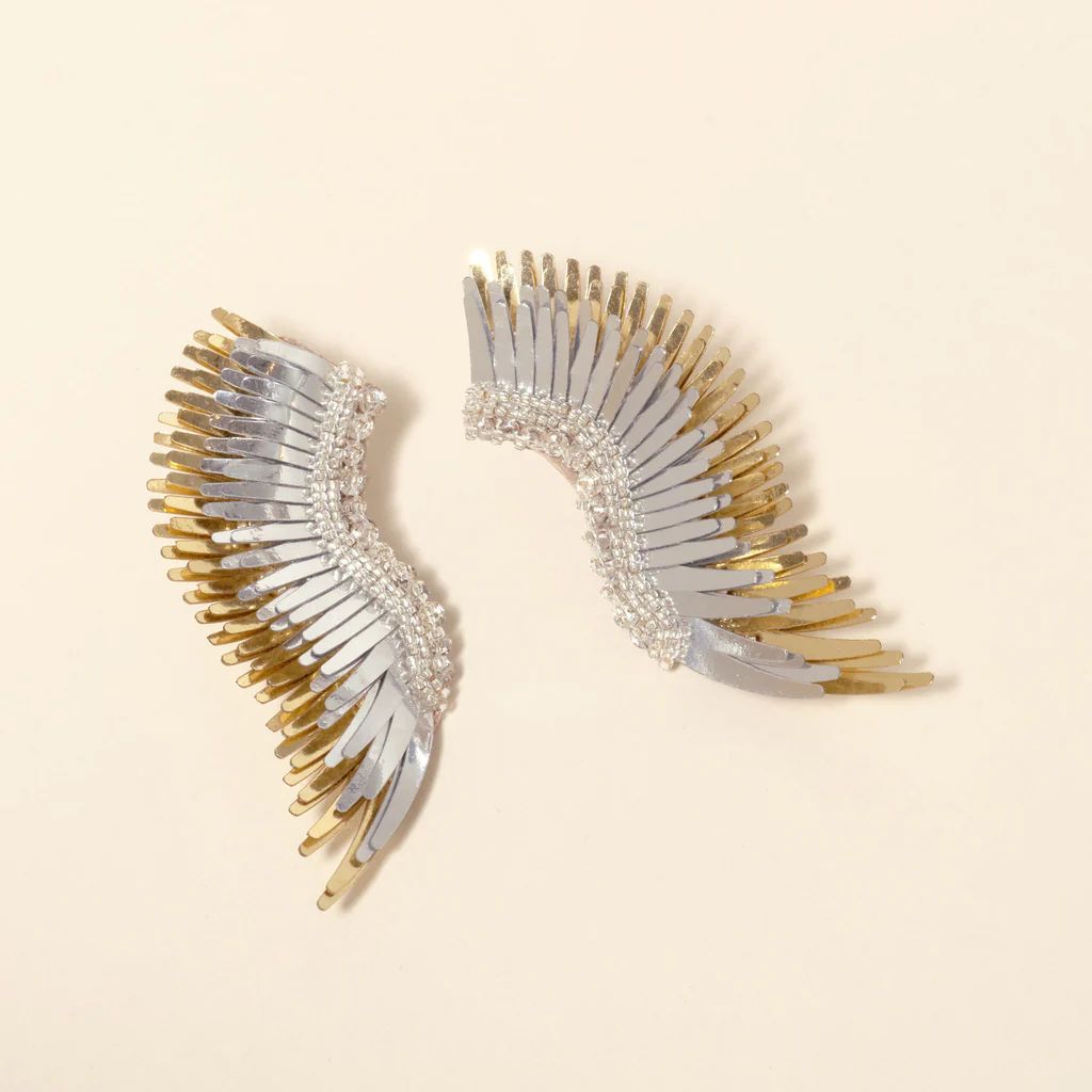 Midi Madeline Earrings Silver Gold | Mignonne Gavigan