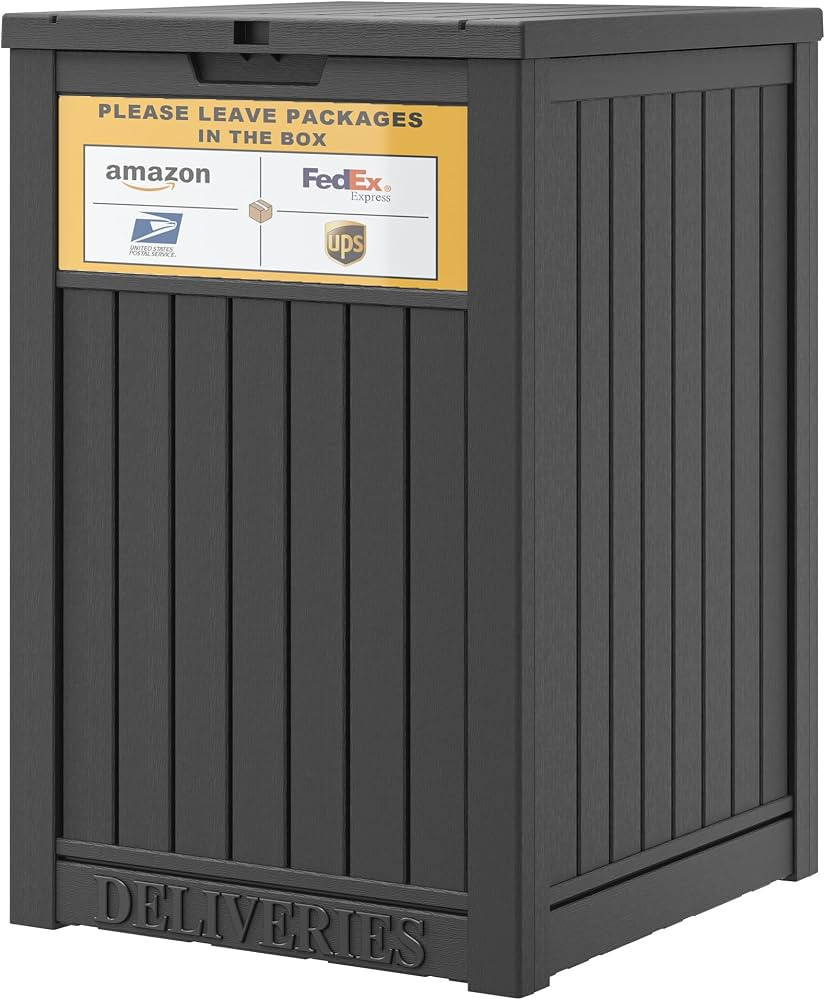 Package Delivery Box for Porch with Delivery Sign, Upgrade 48 Gallon Storage Box with Lockable Se... | Amazon (US)