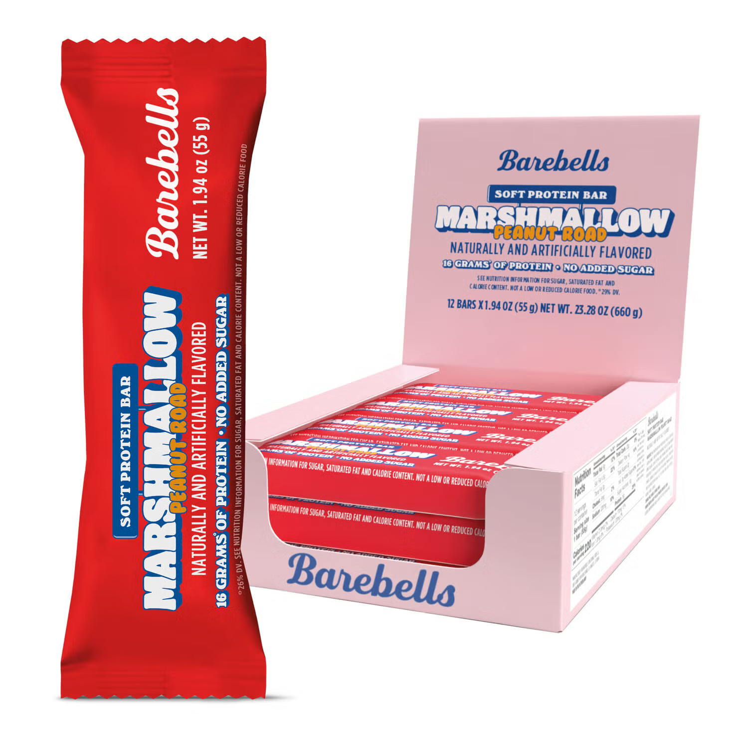 Soft Protein Bar - Marshmallow Peanut Road (12 Bars) | GNC