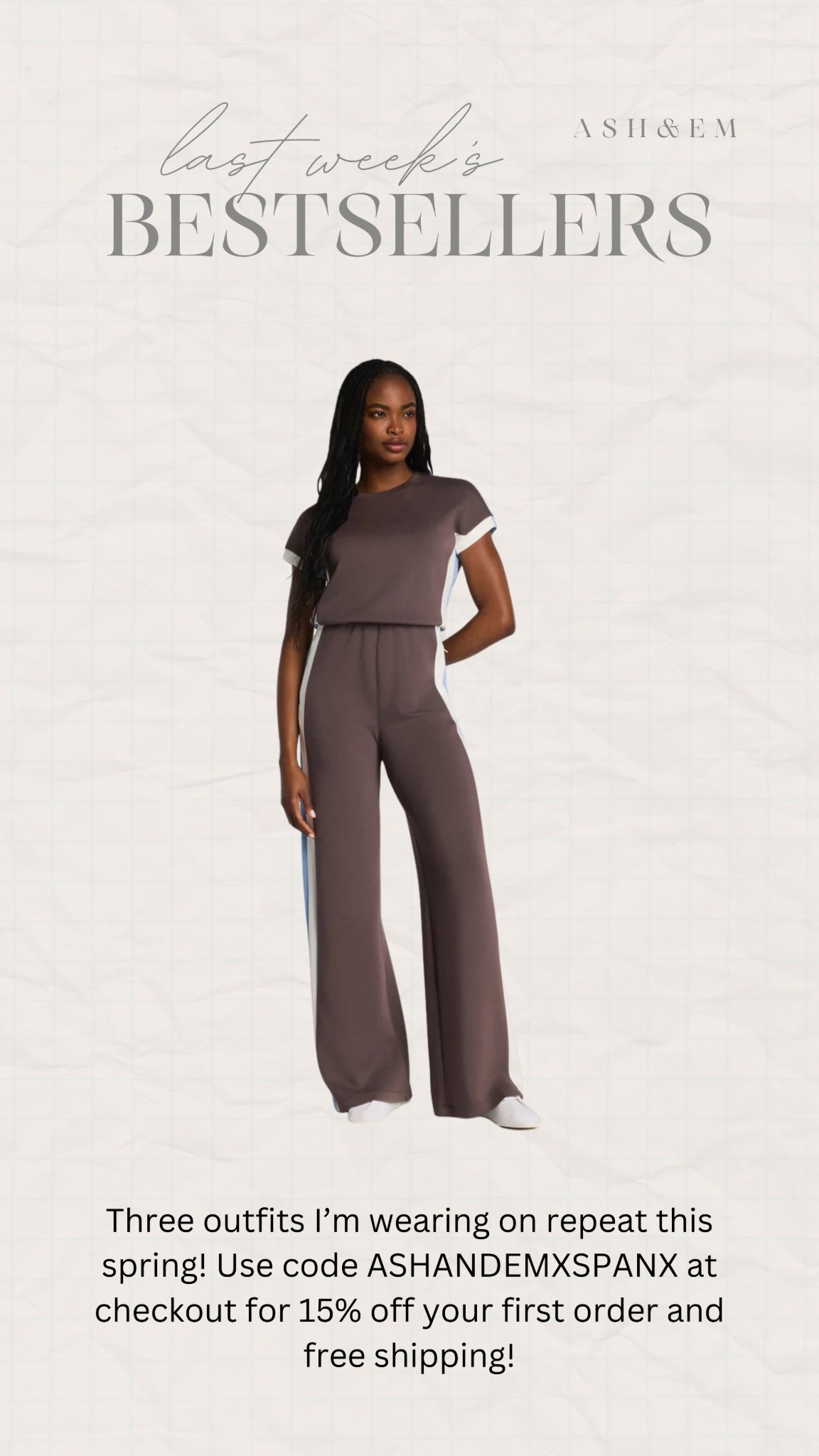 This is the jumpsuit of the year!!! so comfy and ultra soft! use our code ASHANDEMXSPANX at checkout! 

women’s fashion, spring style, activewear, spanx 