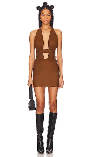 Levi Mini Dress in Chocolate | Revolve Clothing (Global)