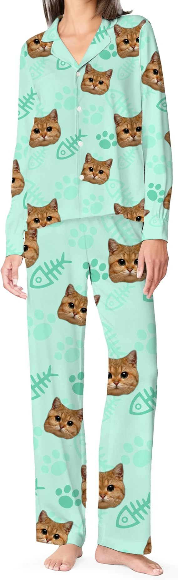 Custom Pet Photo Pajamas – Personalized for Men & Women | Christmas Pjs for Family,Pet Face,Fam... | Amazon (US)