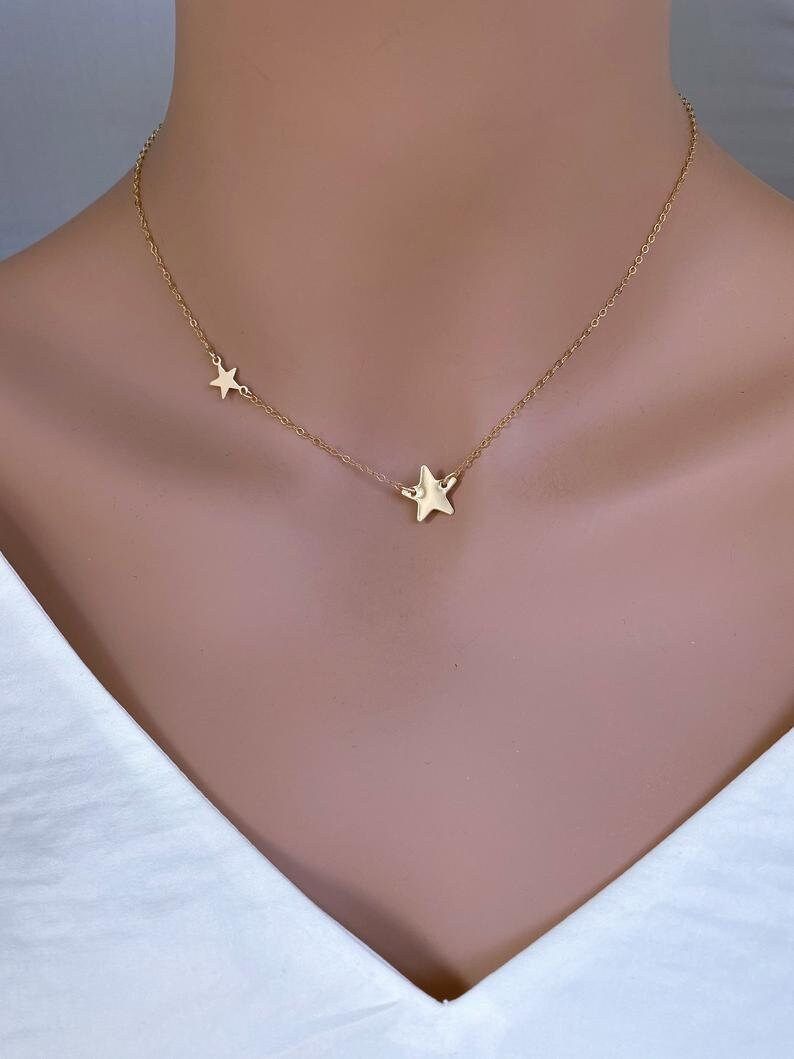 Christmas Gift for Her  Star Necklace Gold/silver-star | Etsy | Etsy (US)