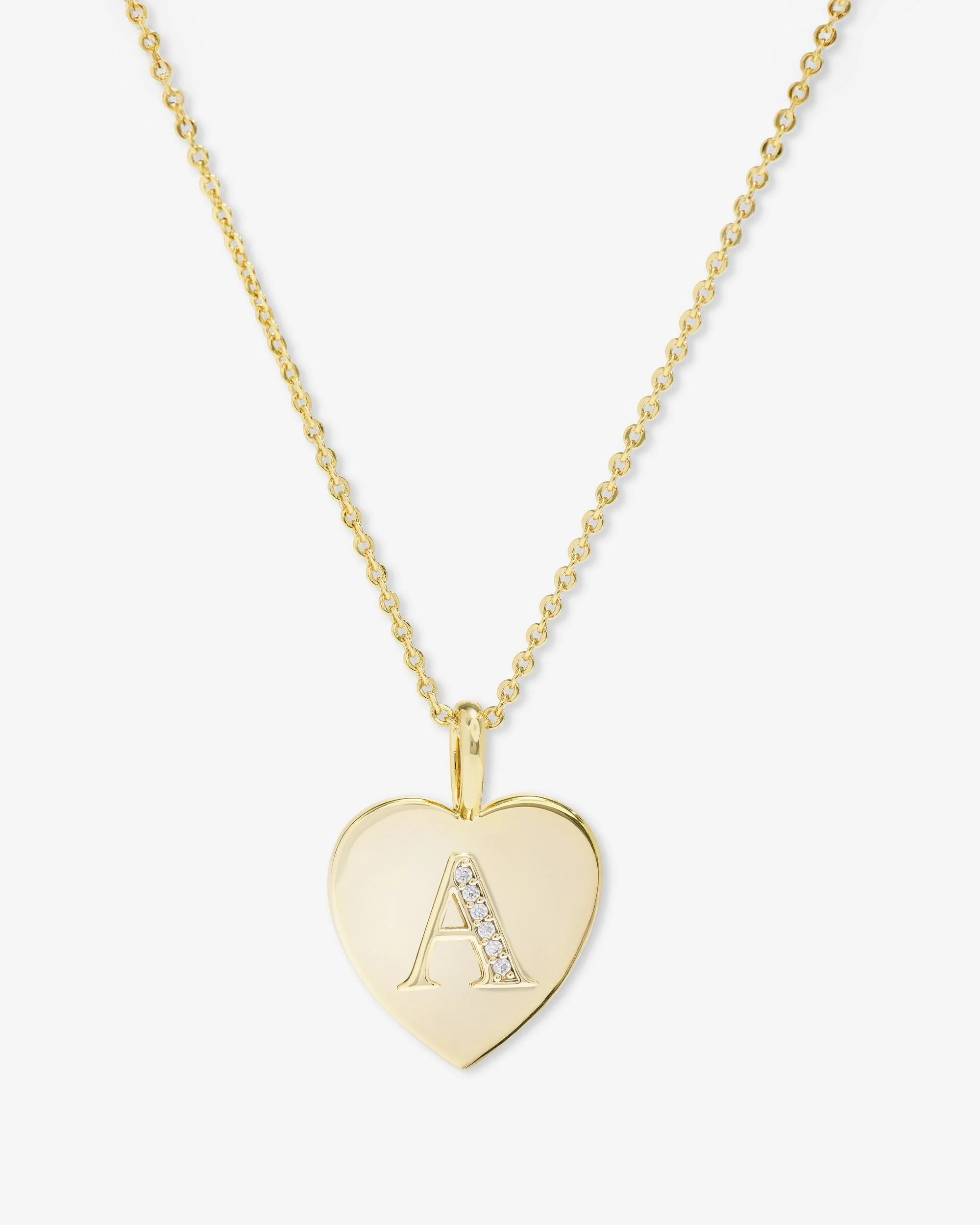 Love Letters Pendant Necklace - Gold Heart Initial | Melinda Maria Jewelry