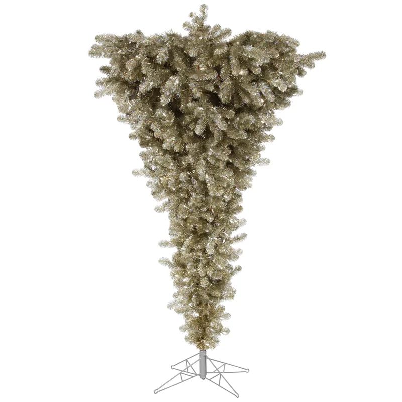 Colorful Upside Down 7.5' White Artificial Christmas Tree | Wayfair North America