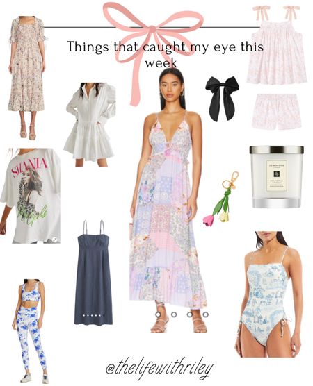 Pretty things that caught my eye this week 

Dresses, summer dresses, spring dresses, matching set, blue and white outfit, toile print, toile print swimsuit, joe Malone candle, matching pajamas, pajama set, hair bow, satin bow, white dress, white dresses, shirt dress, patchwork dress, linen dress, key chain, floral dress, shania Twain 

#LTKstyletip #LTKFind