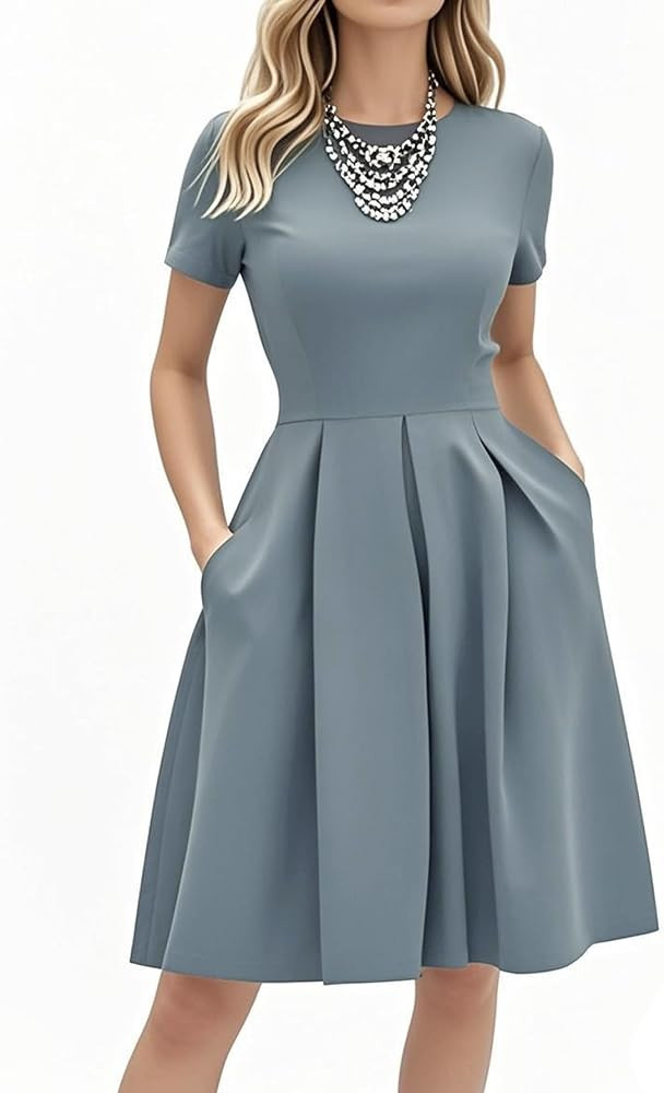 oxiuly Summer Dresses for Women 2024 Party Church Bridesmaid Graduation Dress with Pockets S253 | Amazon (US)
