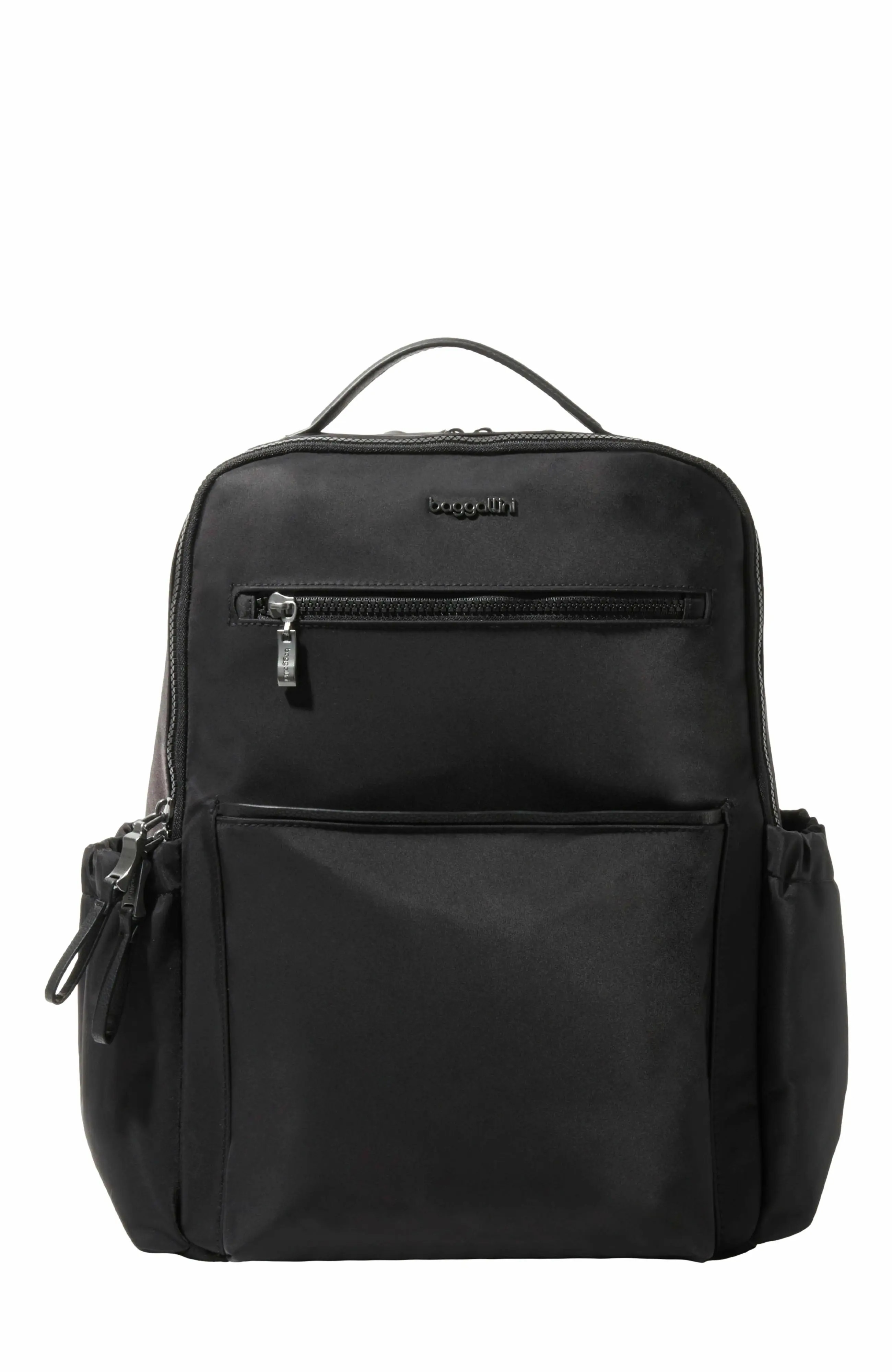 BAGGALLINI Tribeca Expandable Laptop Backpack in Black Twill at Nordstrom | Nordstrom