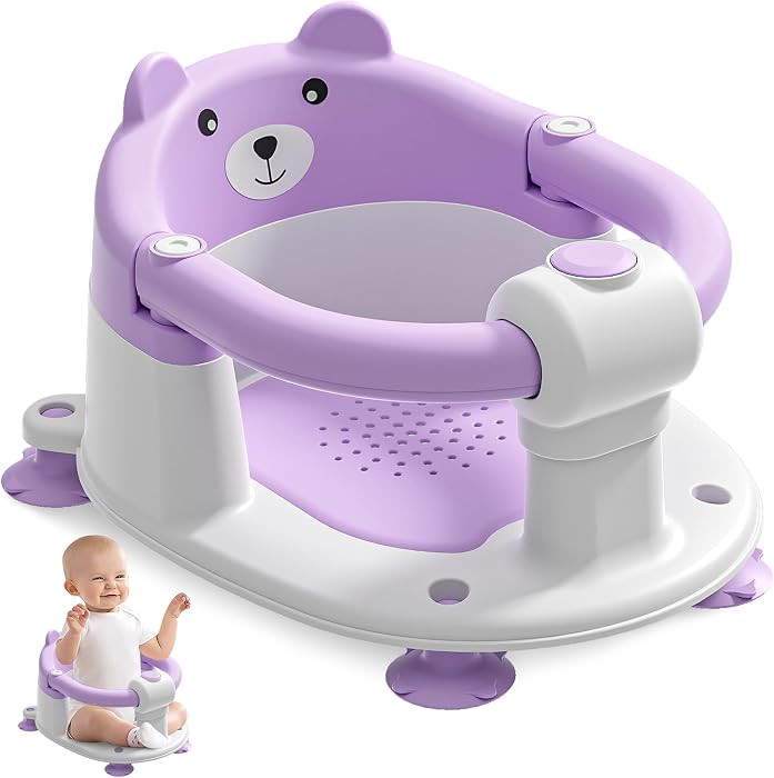 Baby Bath Seat for Babies 6 Months & up, Non-Slip Toddler Bath Seats for Babies Sitting Up, Safe ... | Amazon (US)