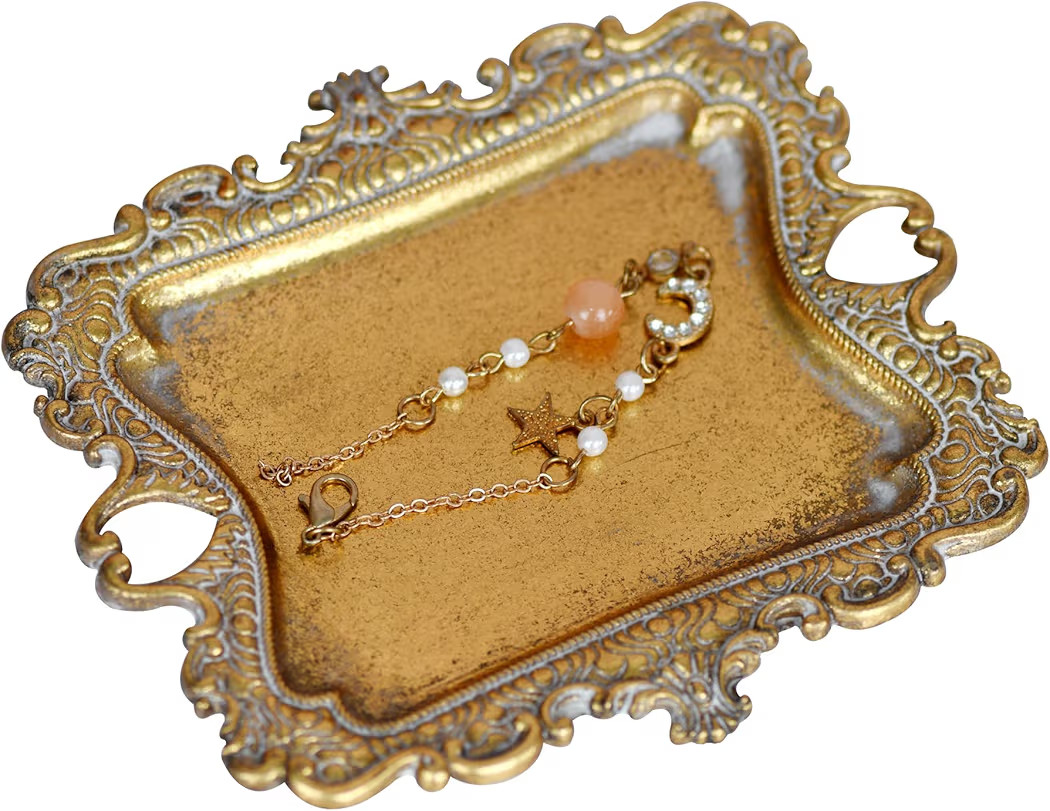 Ring Holder Jewelry Dish, Gold Trinket Tray for Rings,Wedding Gift for Women | Amazon (US)