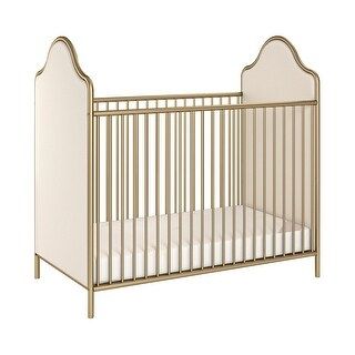 Little Seeds Piper Upholstered Metal Crib (Gold) | Bed Bath & Beyond