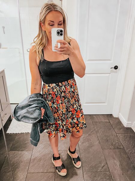 Sunday’s Church ‘fit. So this was the skirt that I bought when I couldn’t find anything cute in blue to wear and I’ve work it twice already in the past month. It was under $30 and I love the colorful floral print 

#LTKshoecrush #LTKunder50 #LTKstyletip