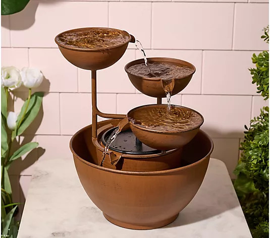 Make Your Selection: Bernini Loreto 3-Tier Metal Fountain | QVC
