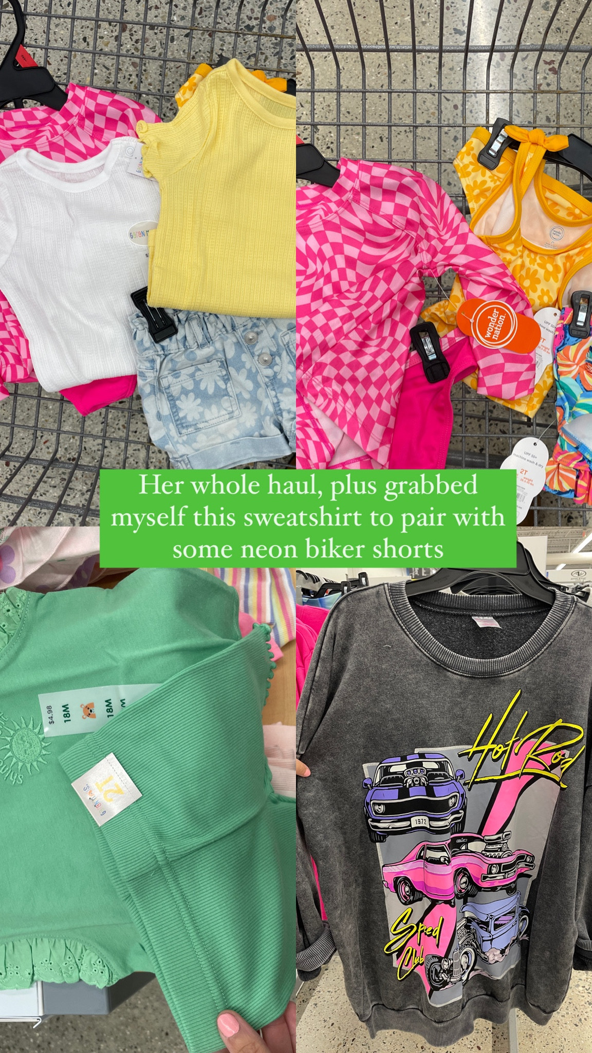 Walmart has so many cute toddler clothes right now for the little girls. These little denim shorts are only $10 and the little pointelle bodysuits are $4! 😍

I went with a size large in the sweatshirt 🥰

Walmart 
Walmart style 

Toddler girl 

Swimwear kids 