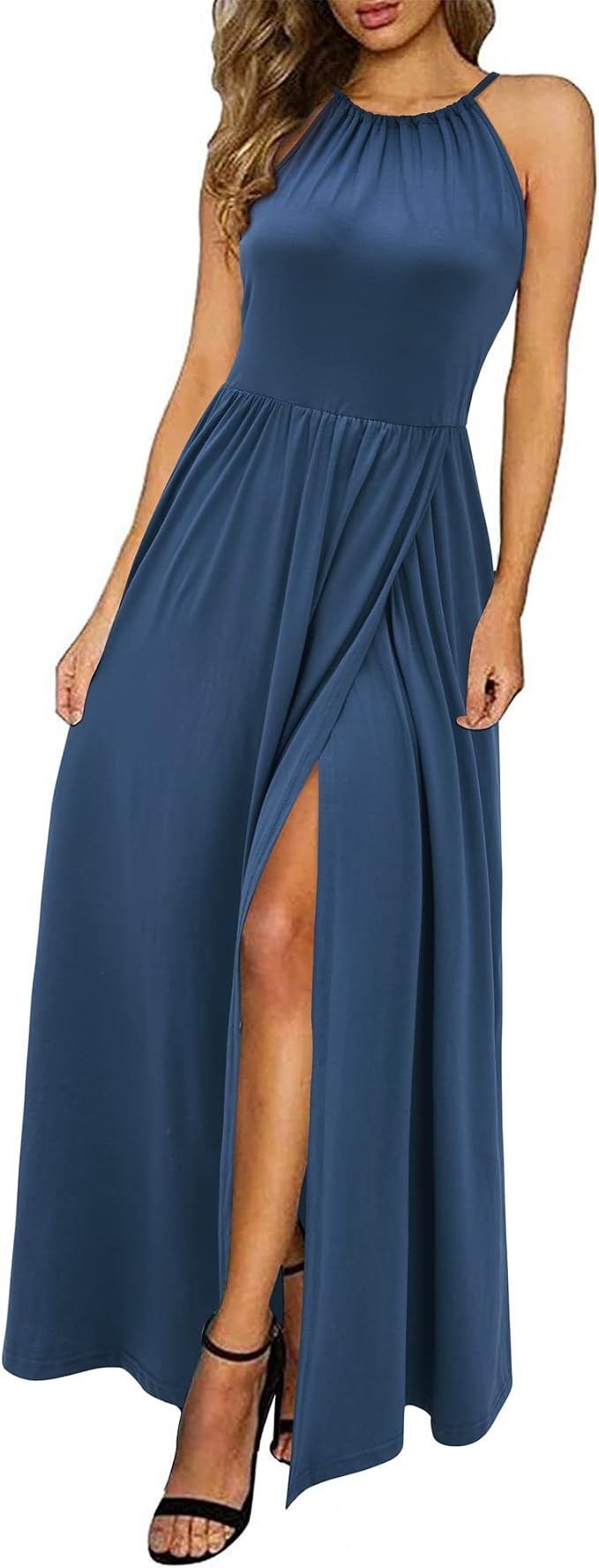 KILIG Women's Summer Floral Beach Flowy Split Maxi Long Dresses | Amazon (US)