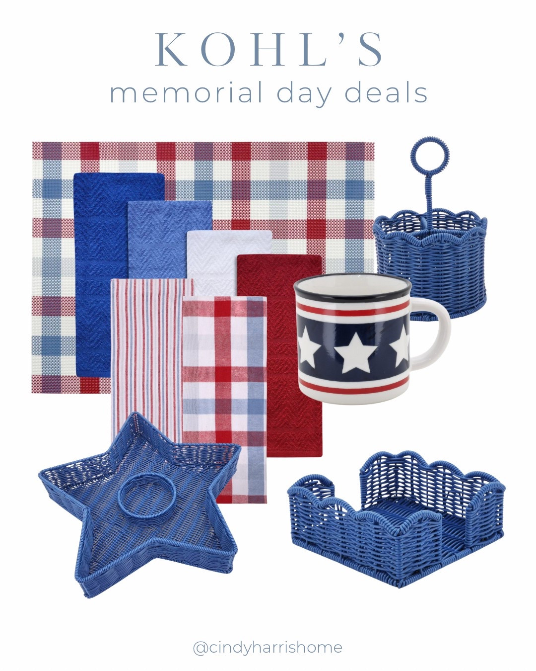 Absolutely loving these patriotic pieces from Kohl’s — perfect if you are hosting any get togethers! 

On sale now through Memorial Day! ⭐️ 

#LTKHome #LTKSaleAlert #LTKParties