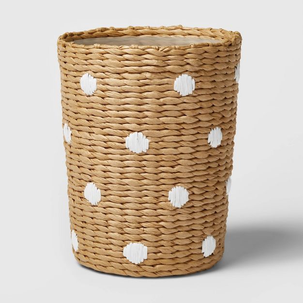 Woven Paper Dot Wastebasket - Pillowfort&#8482; | Target