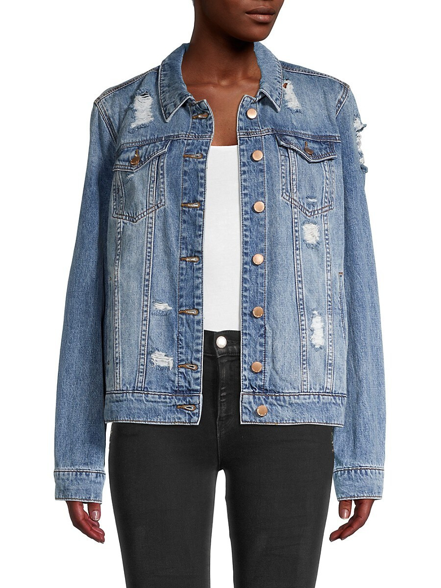 sts blue Women's Boyfriend Trucker Denim Jacket - Blue - Size S | Saks Fifth Avenue OFF 5TH