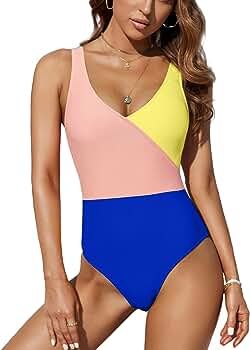 Pfreesea Women Sports One Piece Swimsuit High Waisted Wrap Bathing Suits High Cut Tummy Control S... | Amazon (US)