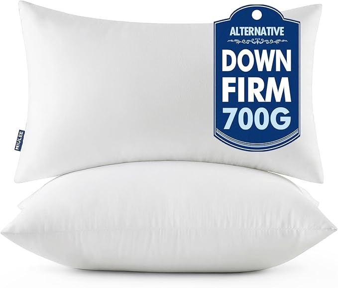 MIULEE Pillows Standard Size Set of 2, Pack of 2 20x26 Inch 100% Virgin Fiber Filling Bed Couch P... | Amazon (US)