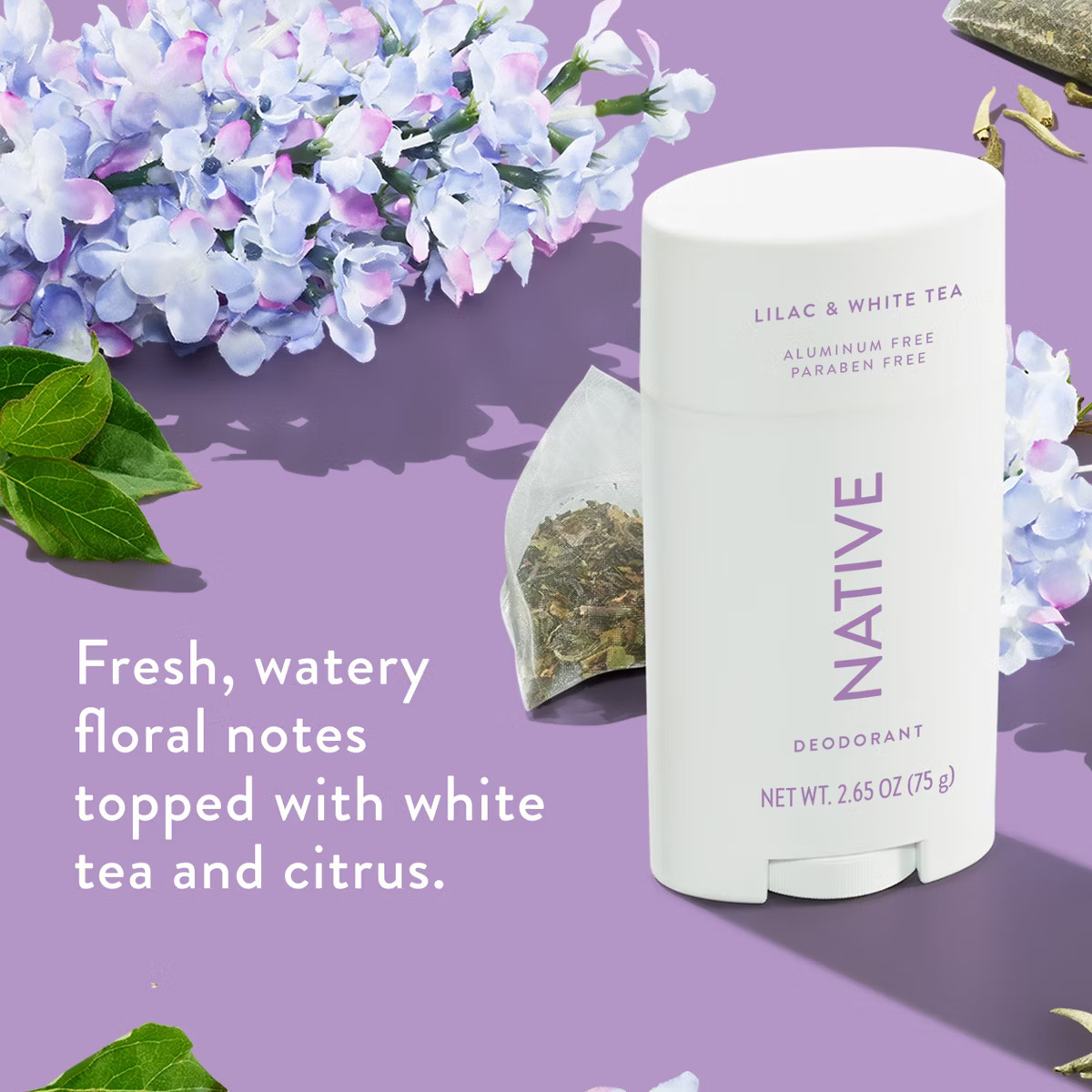 Native Solid Deodorant for Women & Men - Lilac & White Tea - Aluminum-Free 2.65oz | Target
