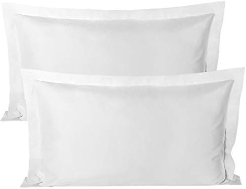 BEDSUM Microfiber Pillow Shams Set of 2, Ultra Soft and Wrinkle Resistant, King, White | Amazon (US)